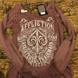 Women’s Large Affliction Long Sleeve NWT